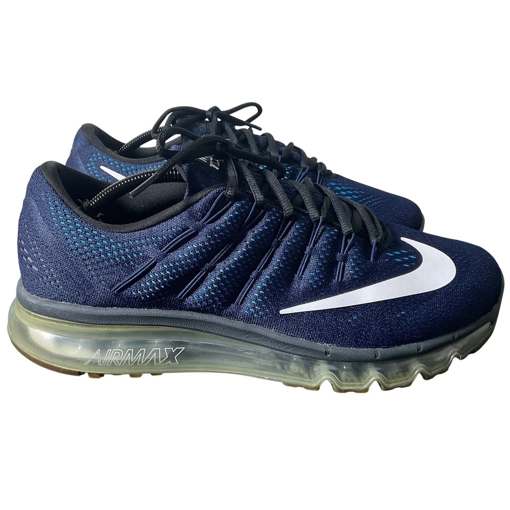 Nike Air Max 2016 Mens Obsidian Navy White Running Shoes 806771-409 Size 11